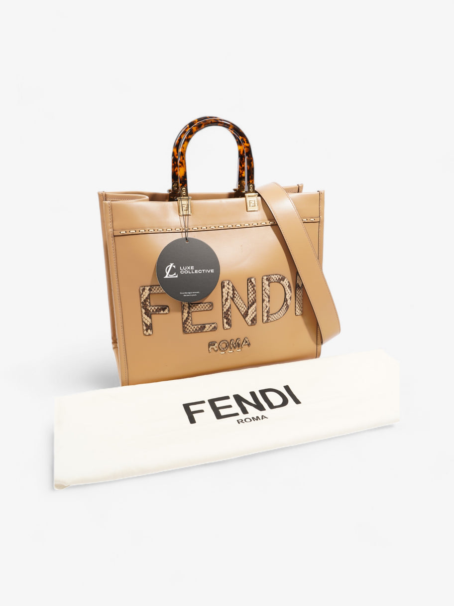 Fendi Sunshine  Brown Leather Medium Image 11