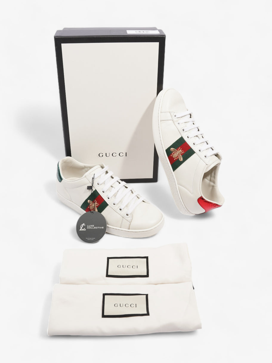 Gucci Ace Embroidered Bee White / Green / Red Leather EU 35.5 UK 2.5 Image 9