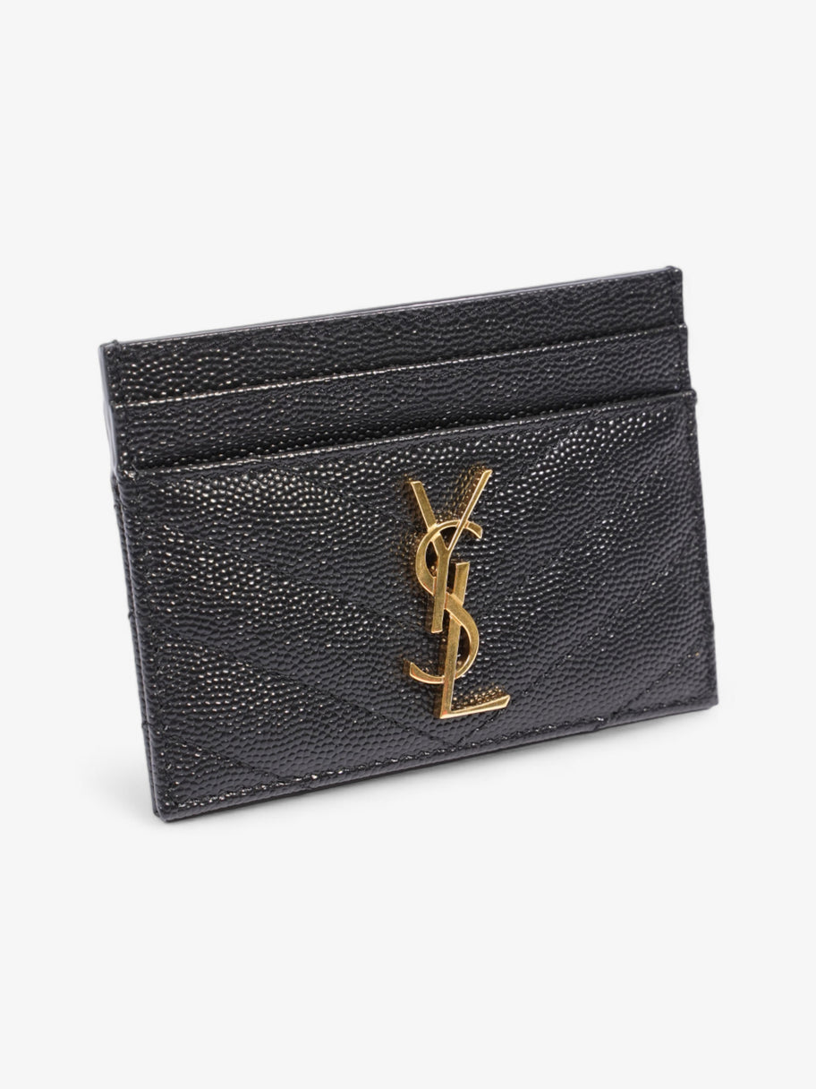 Saint Laurent Monogram Quilted Card Holder Black Matelasse Leather Image 3