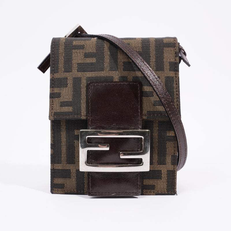  Shoulder Bag Zucca Print / Brown Canvas Mini