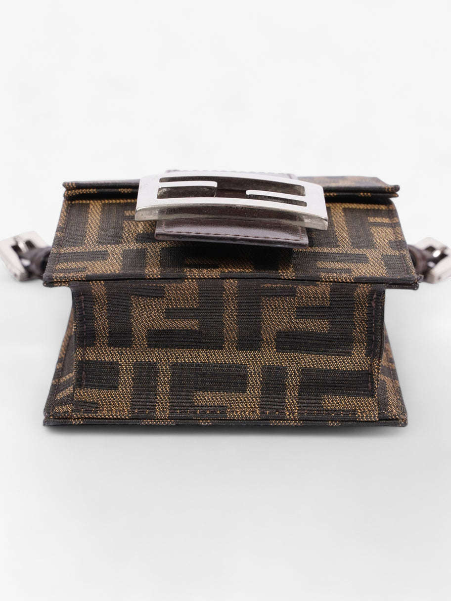 Shoulder Bag Zucca Print / Brown Canvas Mini Image 6