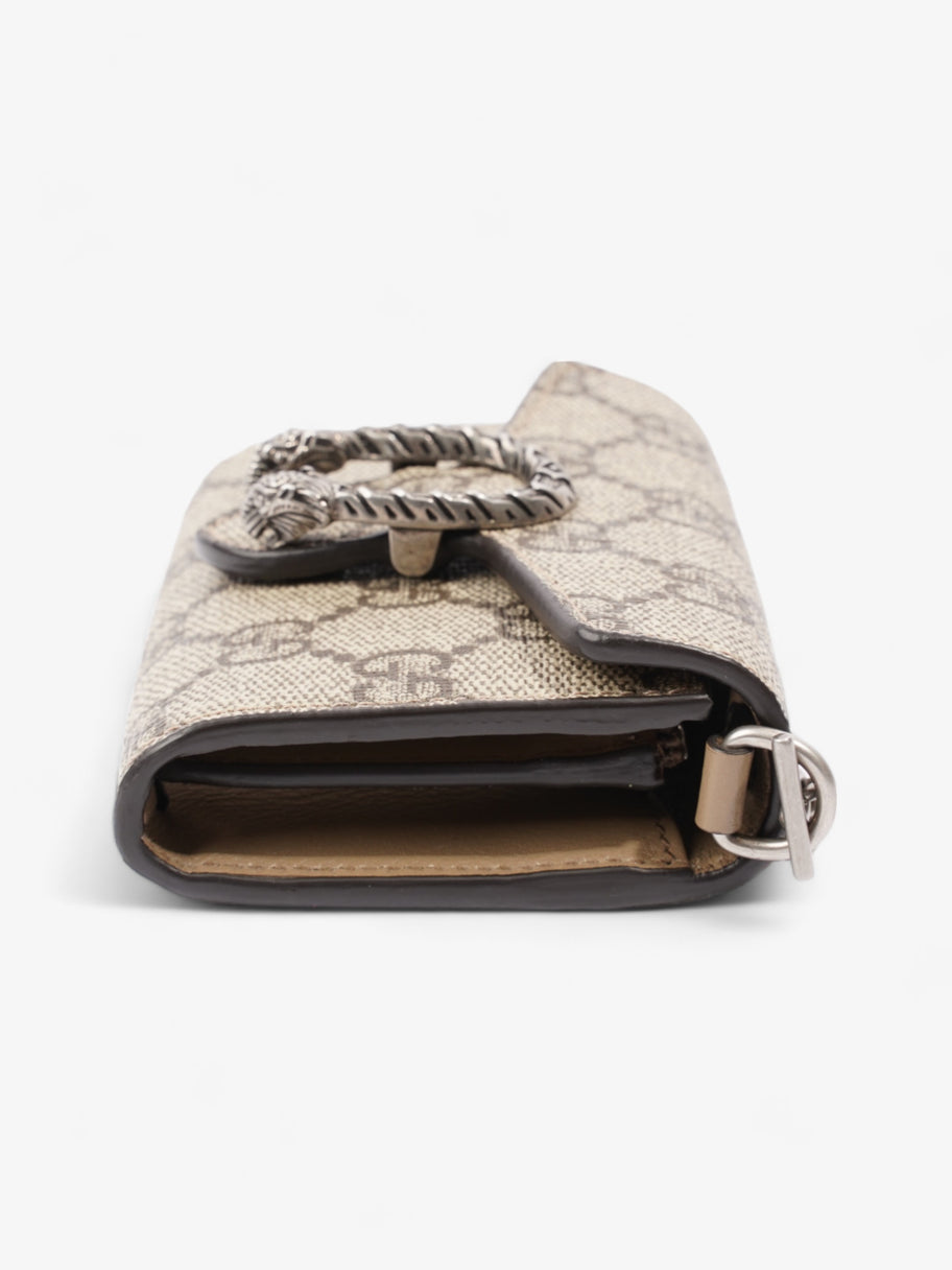 Gucci Dionysus GG Wallet With Web Strap Beige And Ebony GG Supreme / Navy / Red Coated Canvas Image 3