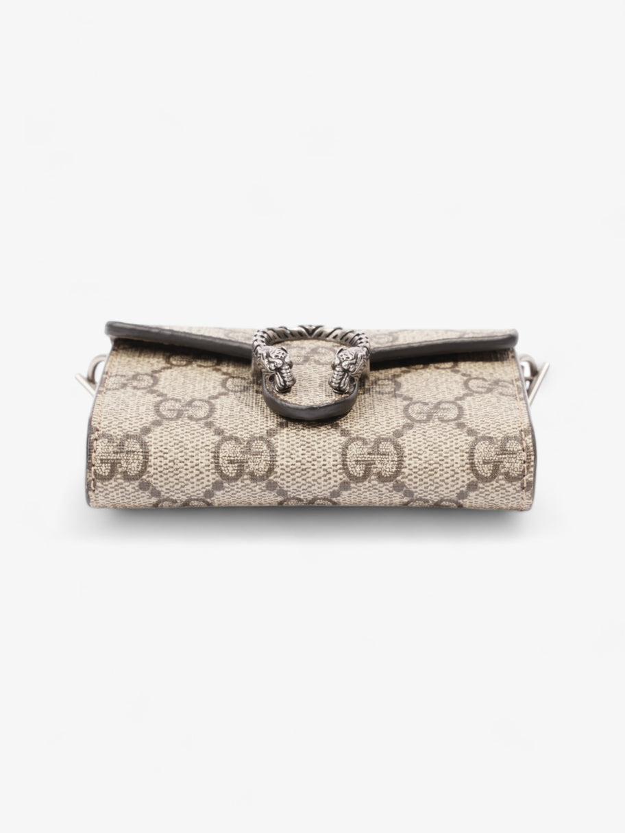 Gucci Dionysus GG Wallet With Web Strap Beige And Ebony GG Supreme / Navy / Red Coated Canvas Image 6