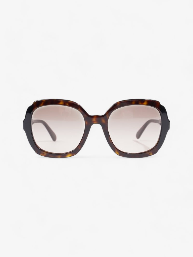  Prada Square Sunglasses Havana Brown Acetate 140mm