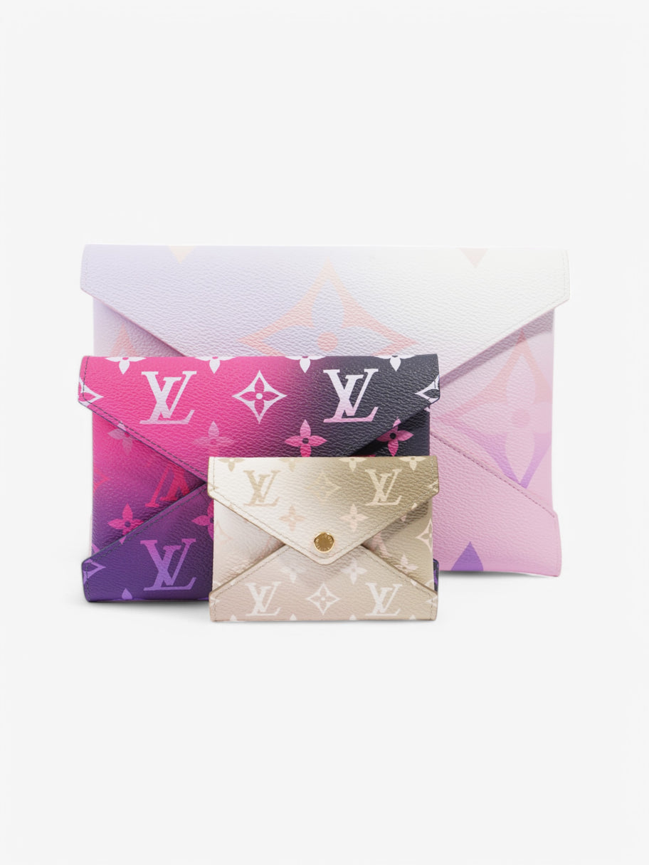 Louis Vuitton Spring In The City Kirigami Pochette Set Sunrise Pastel / Midnight Fuschia / Khaki Coated Canvas Image 3