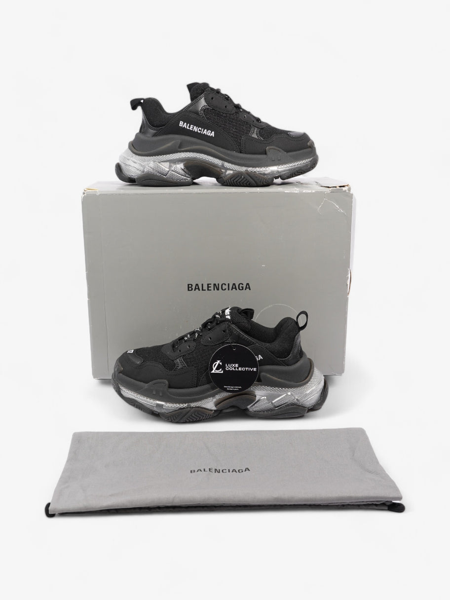 Balenciaga Triple S Clear Sole Black / White Mesh EU 37 UK 4 Image 10