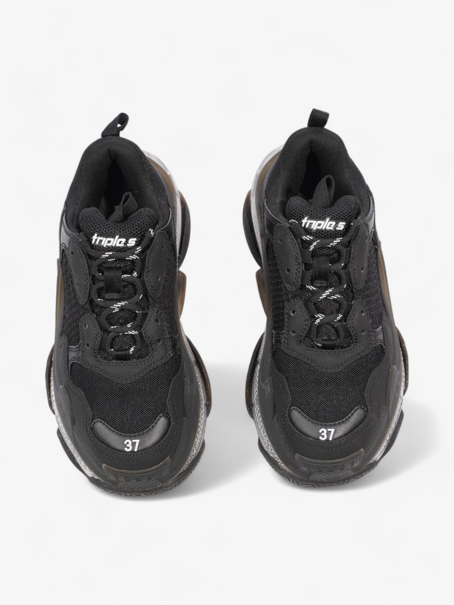 Balenciaga Triple S Clear Sole Black / White Mesh EU 37 UK 4 Image 8