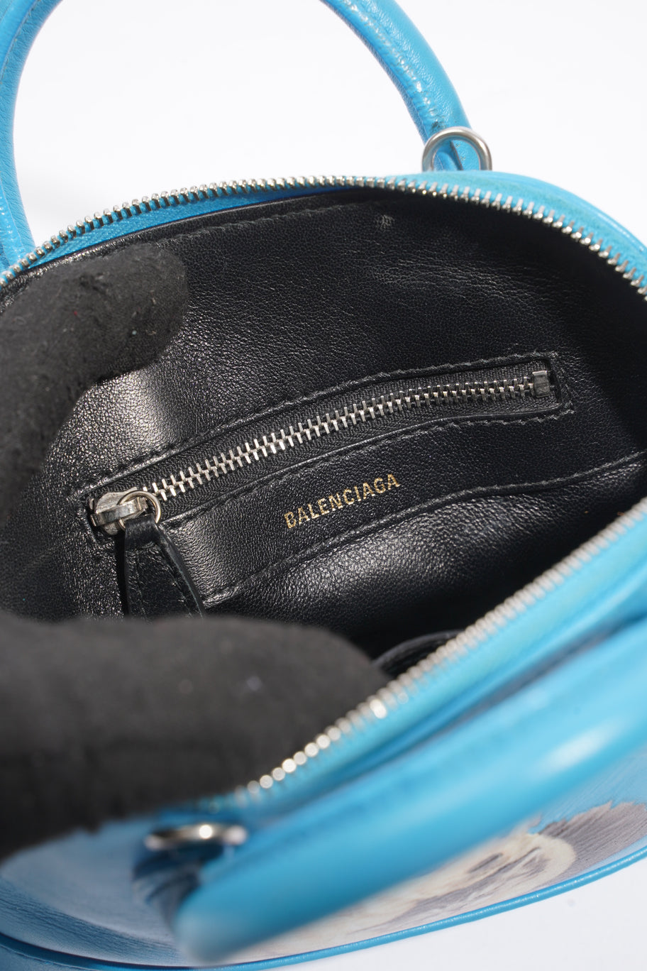 Balenciaga Ville Puppy and Kitten Blue Leather Image 8