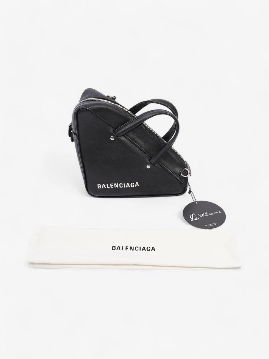 Balenciaga Triangle Duffle Bag Black / White Leather Image 12