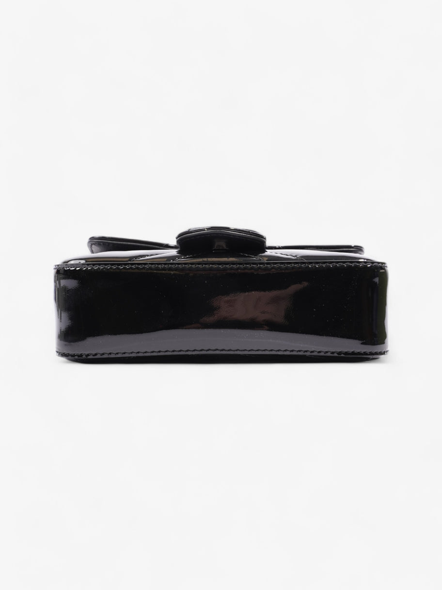 Gucci GG Marmont Black Patent Leather Super Mini Image 6