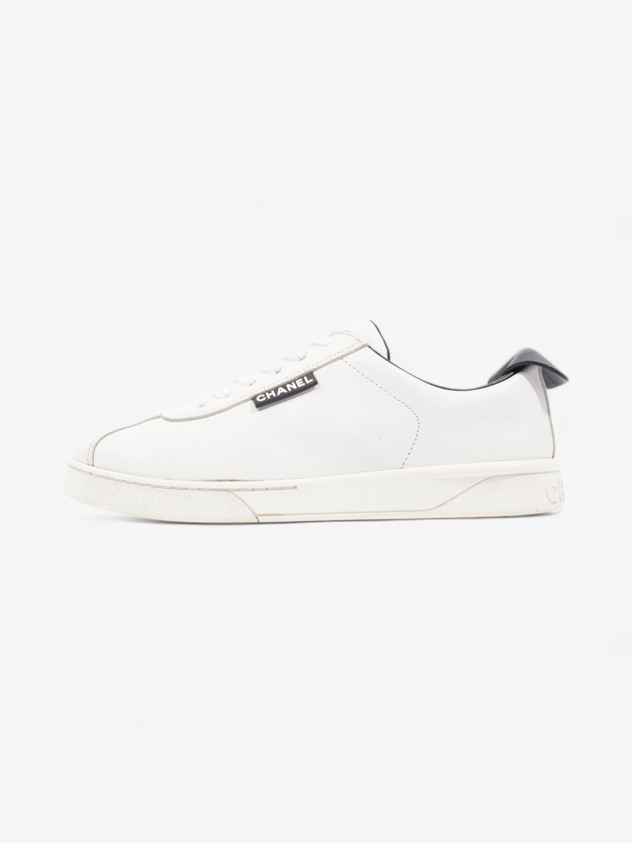 Chanel CC Logo Sneakers  White / Black Leather EU 38 UK 5 Image 5