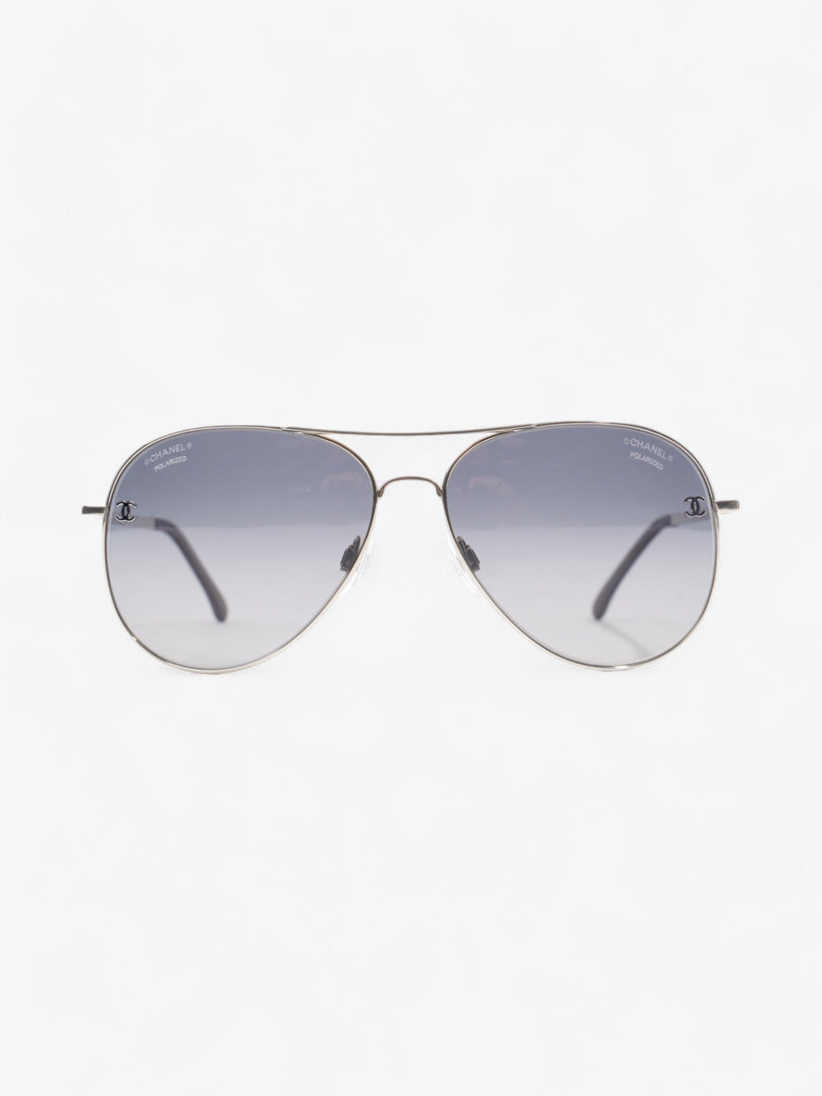 Chanel CC Aviator Black / Silver Acetate 135mm Image 1