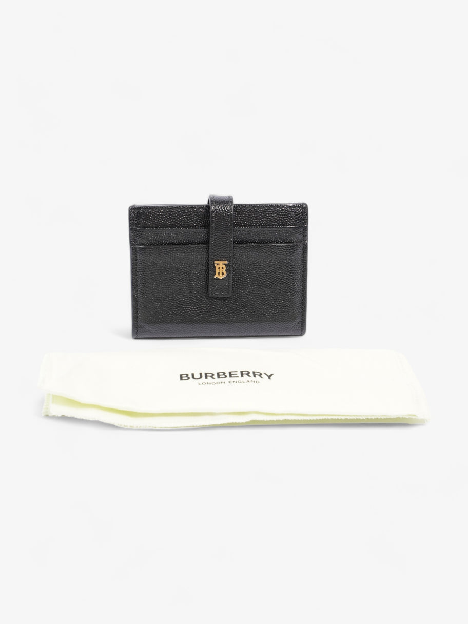 Burberry TB Hardware Two Fold Card Case Black Leather Image 6