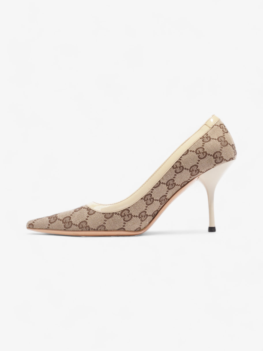 Gucci D-Ring Heels 80mm Beige Canvas EU 38 UK 5 Image 3