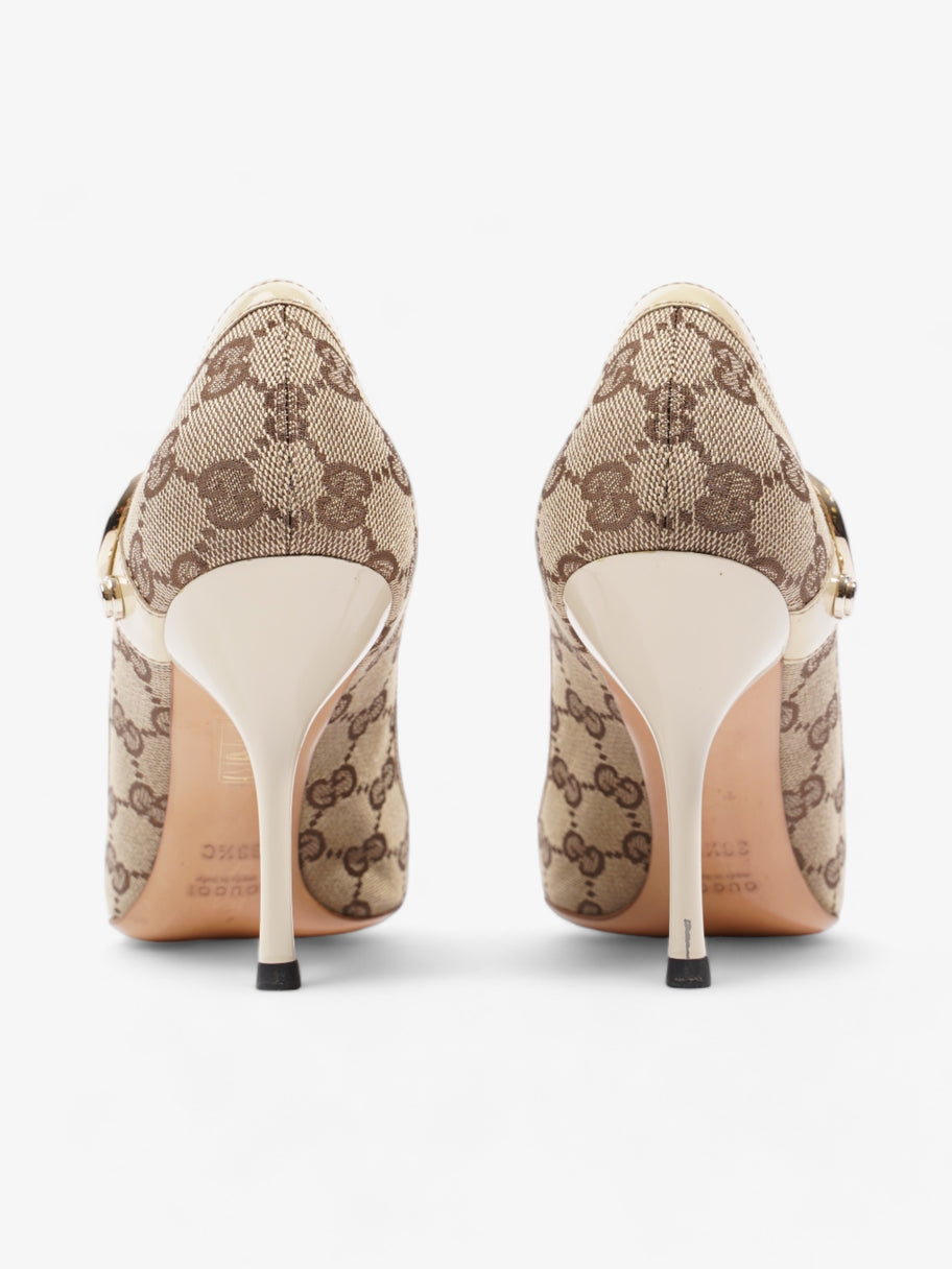 Gucci D-Ring Heels 80mm Beige Canvas EU 38 UK 5 Image 6