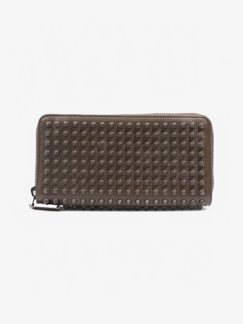  Christian Louboutin Panettone Zip-Around Wallet Brown Leather