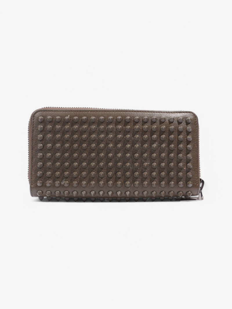  Christian Louboutin Panettone Zip-Around Wallet Brown Leather