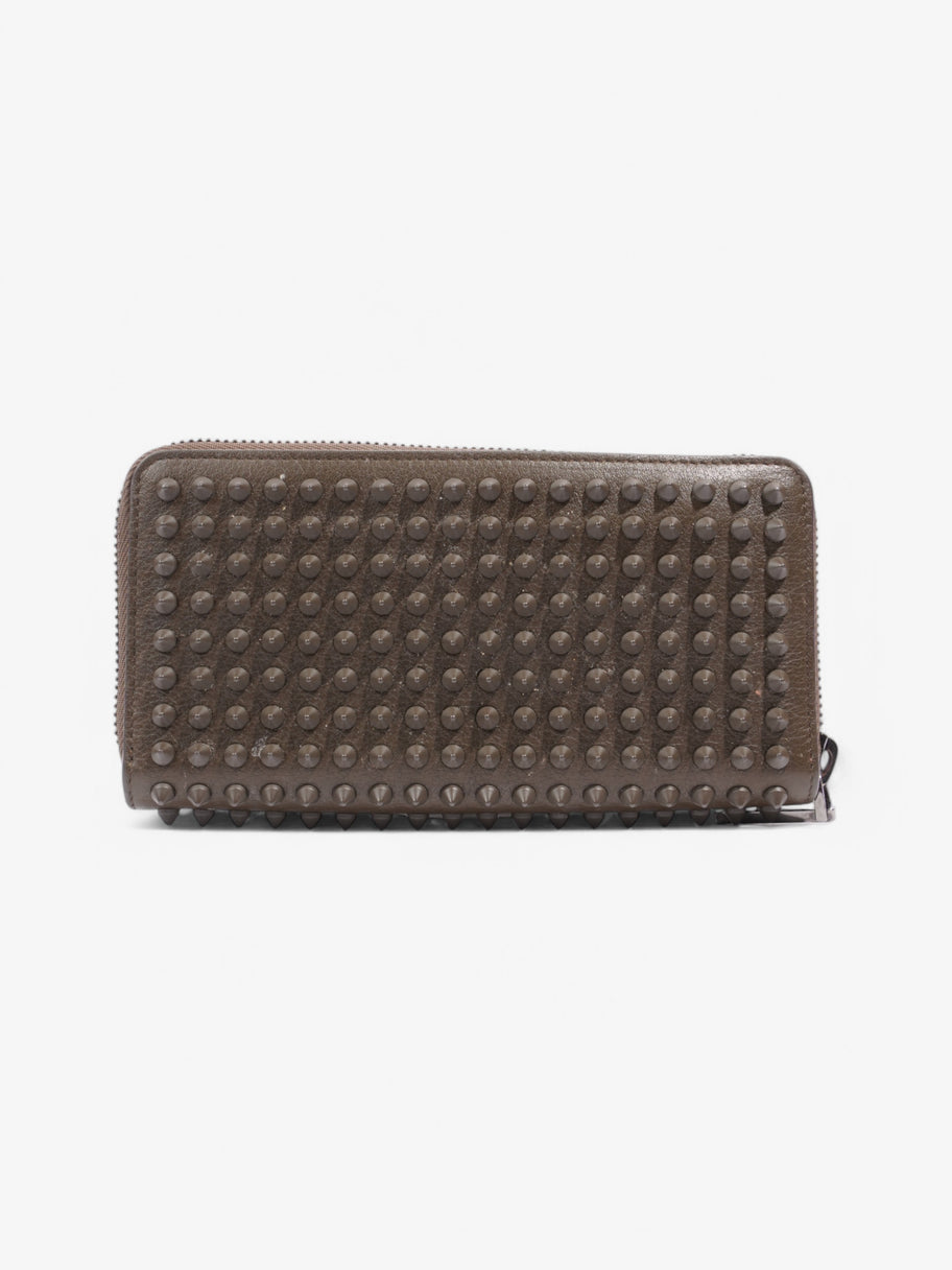 Christian Louboutin Panettone Zip-Around Wallet Brown Leather Image 2