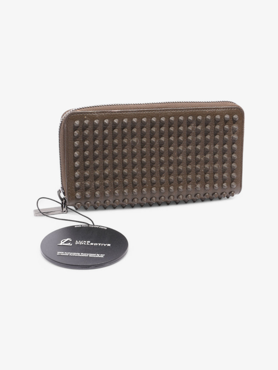 Christian Louboutin Panettone Zip-Around Wallet Brown Leather Image 6