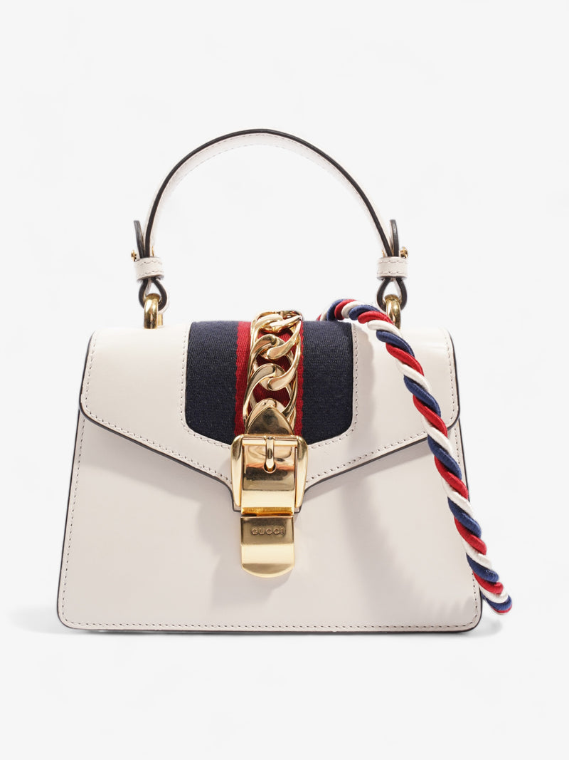  Sylvie Handbag White / Red / Blue Leather