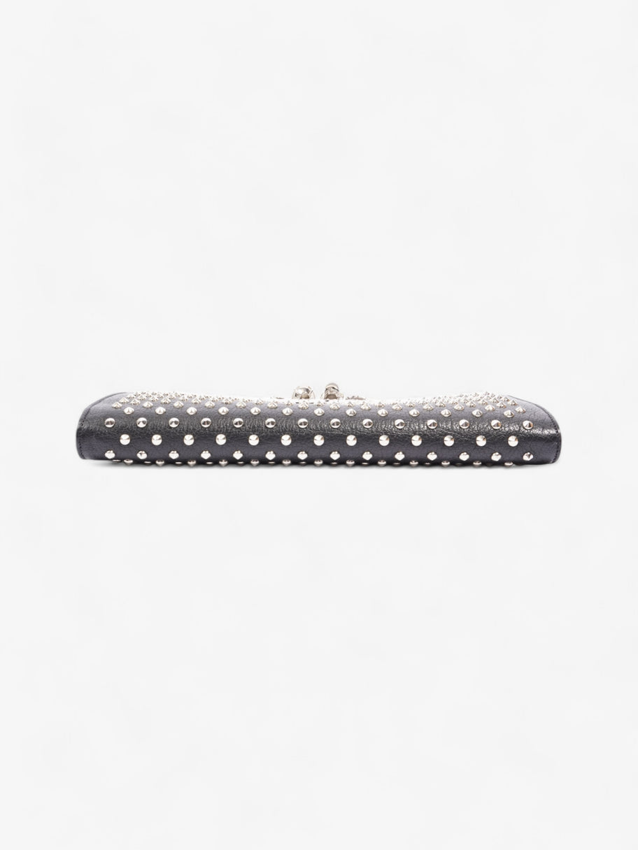 Alexander McQueen Knuckleduster Spike Clutch Black Leather Image 6