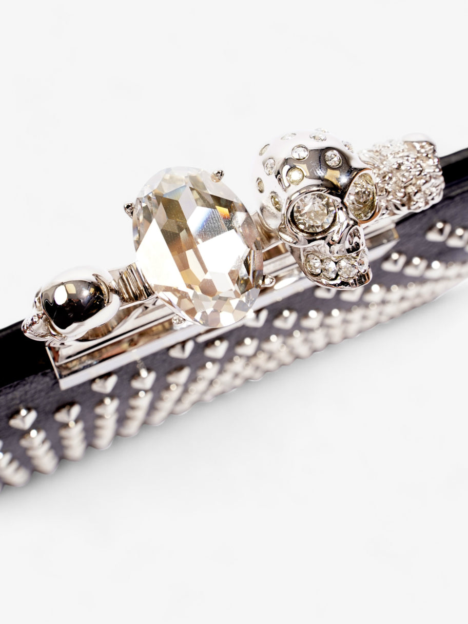 Alexander McQueen Knuckleduster Spike Clutch Black Leather Image 7