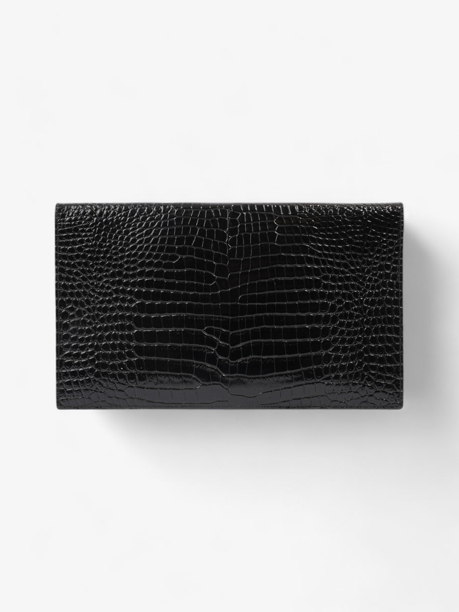 Saint Laurent Uptown Clutch Black Embossed Leather Medium Image 4