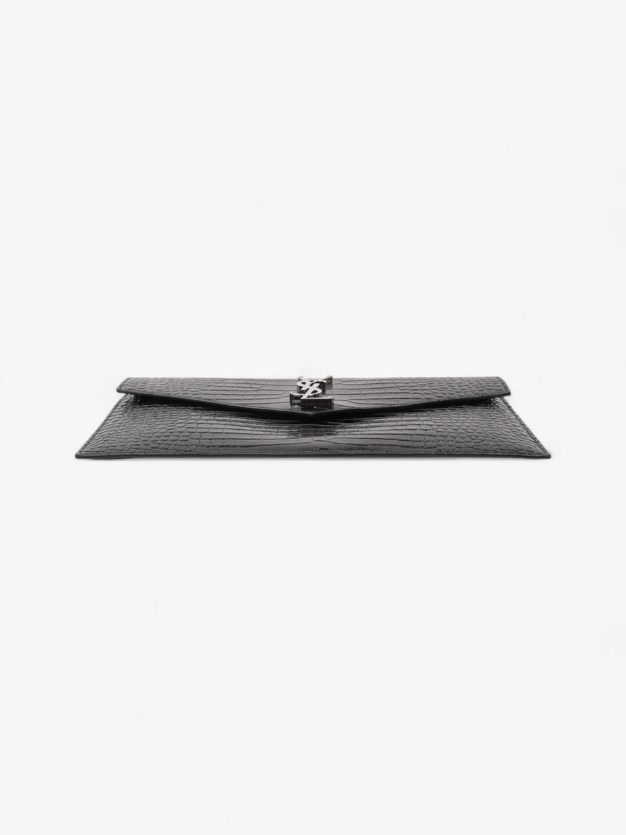 Saint Laurent Uptown Clutch Black Embossed Leather Medium Image 6