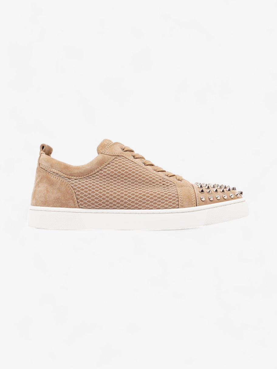 Christian Louboutin Louis Junior Spikes Flat Beige Suede EU 44 UK 10 Image 1