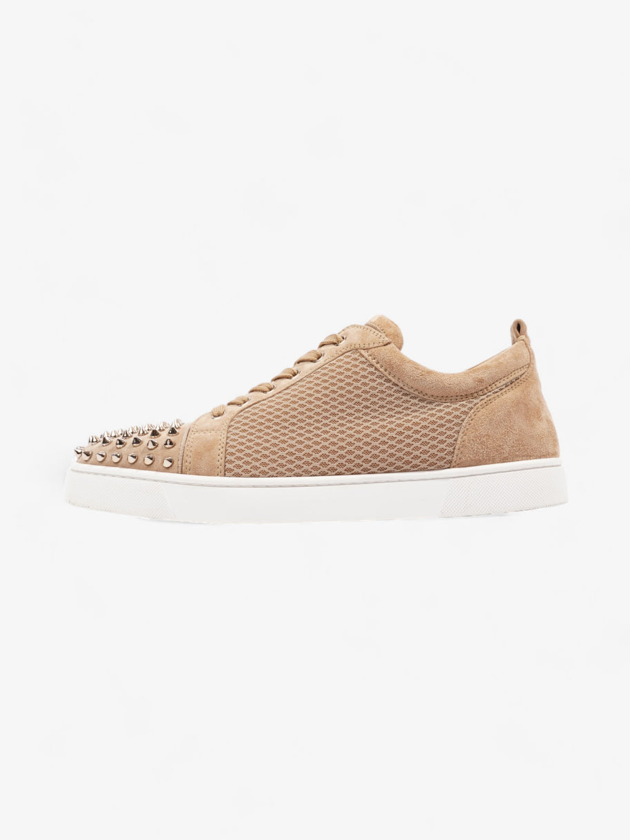 Christian Louboutin Louis Junior Spikes Flat Beige Suede EU 44 UK 10 Image 5