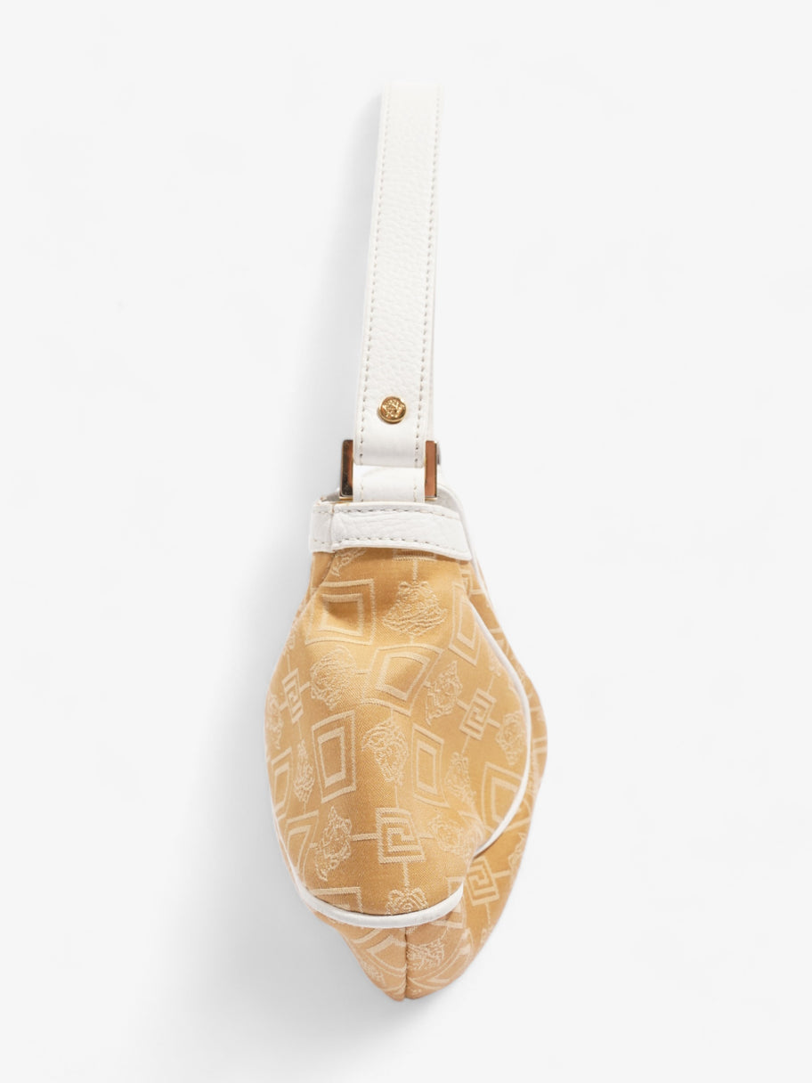 Versace Medusa Head Bag Mustard Yellow / White Canvas Image 5