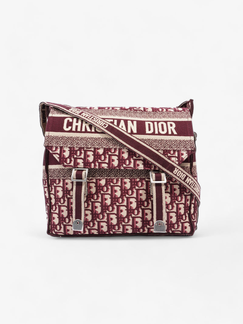  Christian Dior Diorcamp Messenger Burgundy Dior Oblique Canvas Medium