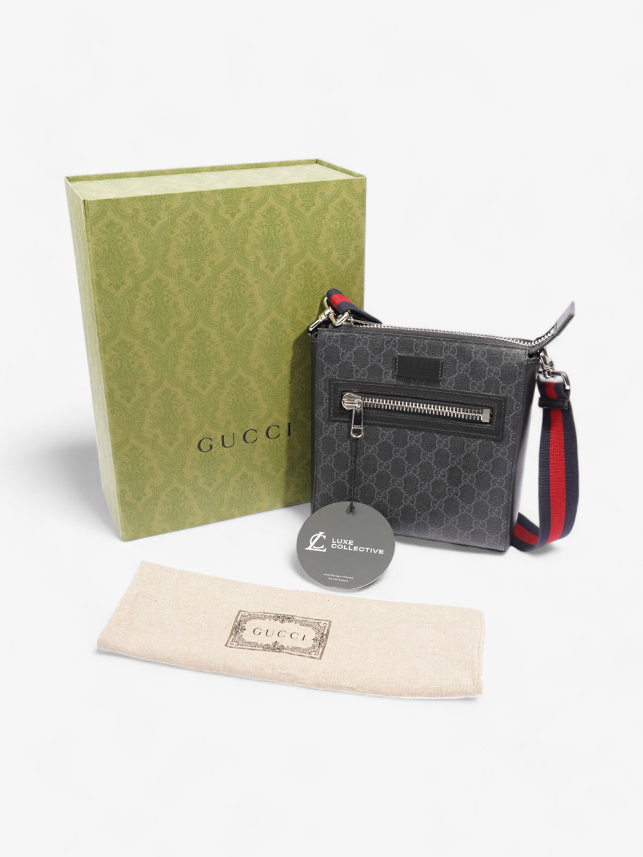 Gucci Small Messenger Black GG Supreme Coated Canvas Image 10