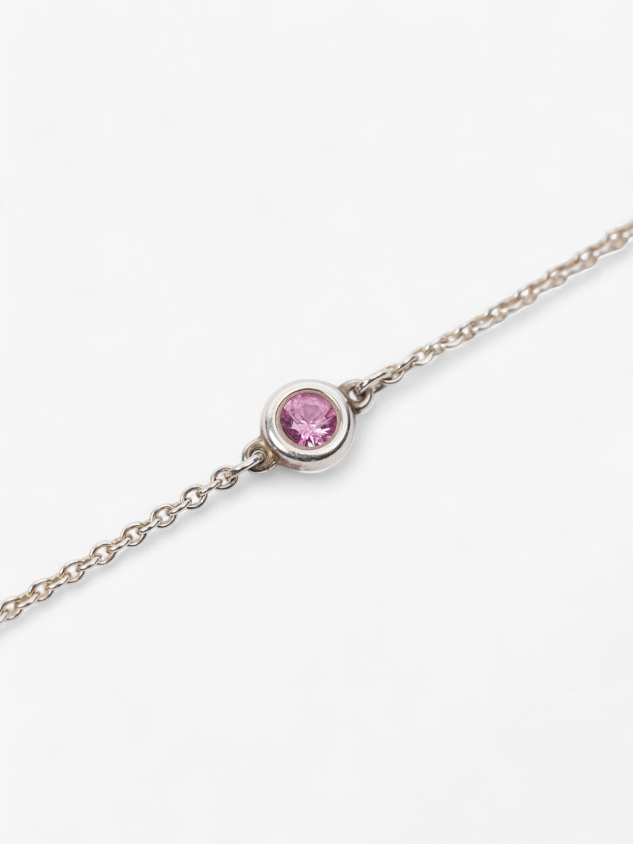 Tiffany and Co Elsa Peretti Colour By the Yard Bracelet Pink Sapphire / Silver Silver Sterling Image 2