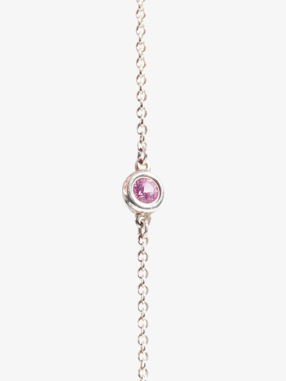 Tiffany and Co Elsa Peretti Colour By the Yard Bracelet Pink Sapphire / Silver Silver Sterling Image 5