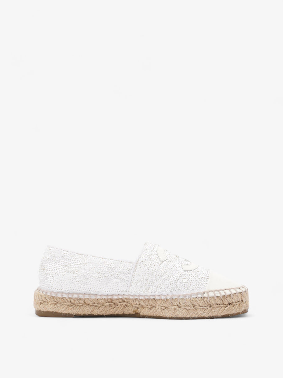 CC Sequin Espadrilles White Sequin EU 37 UK 4 Image 4