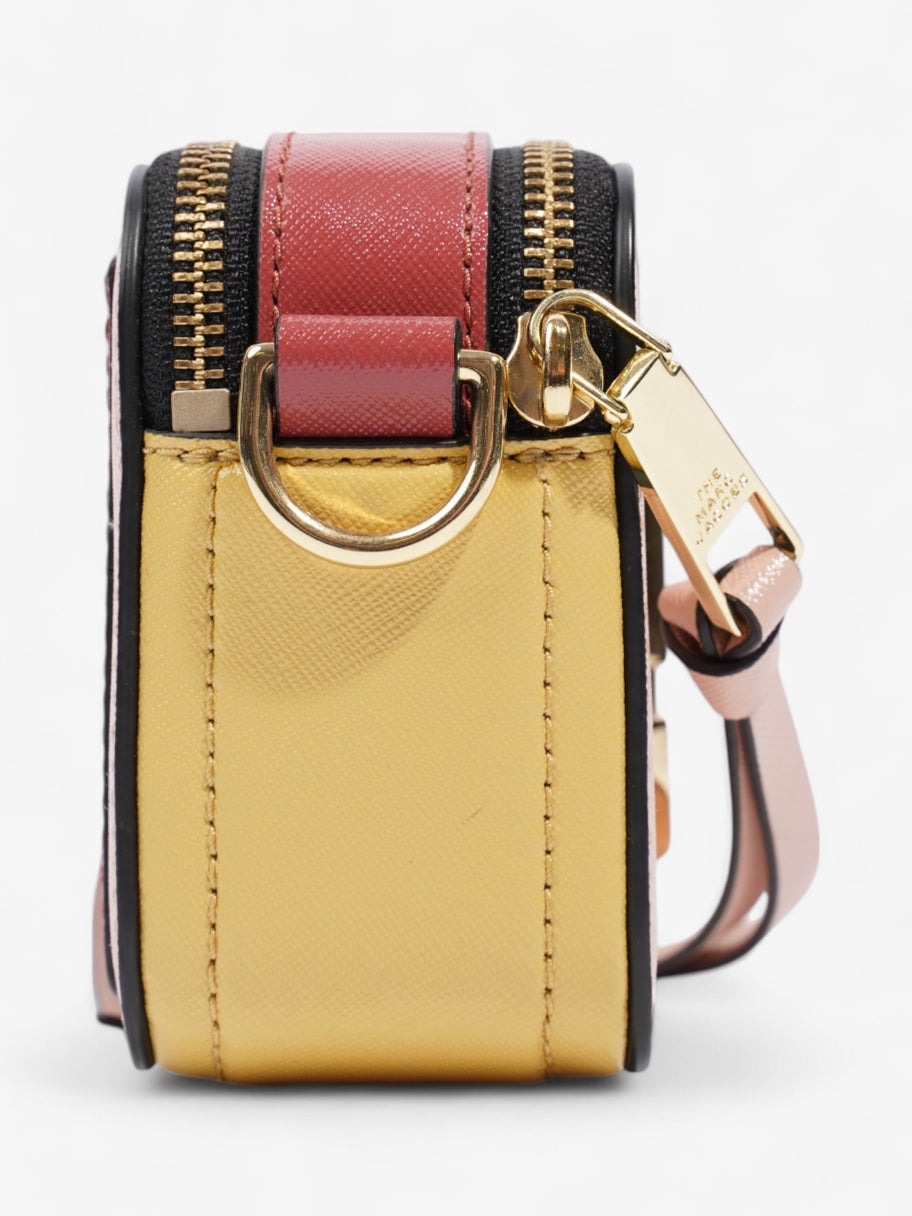 Marc Jacobs The Snapshot Bag Light Pink / Yellow / Dark Pink Leather Image 5