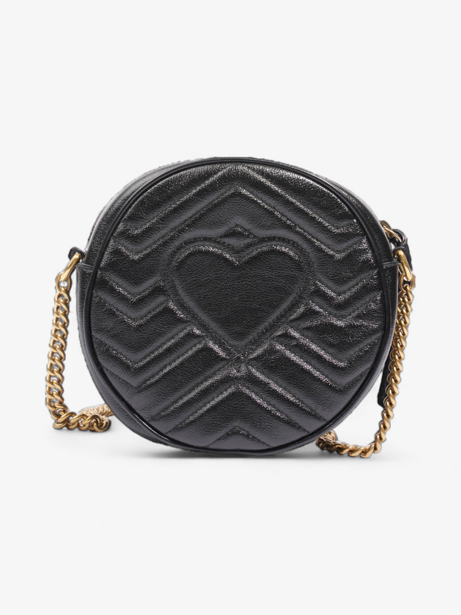 Gucci Marmont Round Bag Black Matelasse Leather Image 4