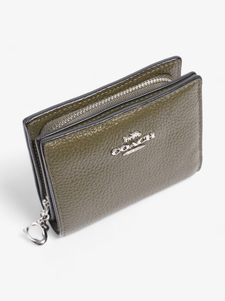 Coach Snap Wallet Khaki Leather Image 6