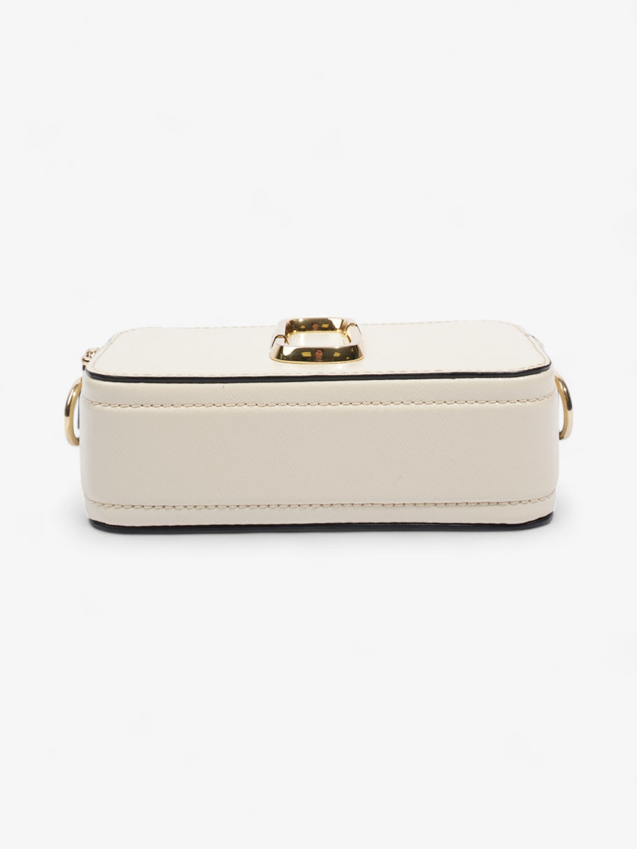 Marc Jacobs The Snapshot Bag Cream / Black Leather Image 6