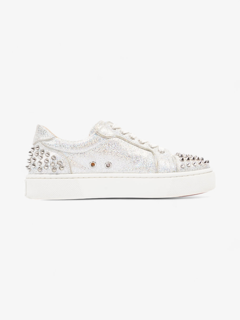 Christian Louboutin Vieira Spikes Sneakers Silver Leather EU 38 UK 5 Image 4