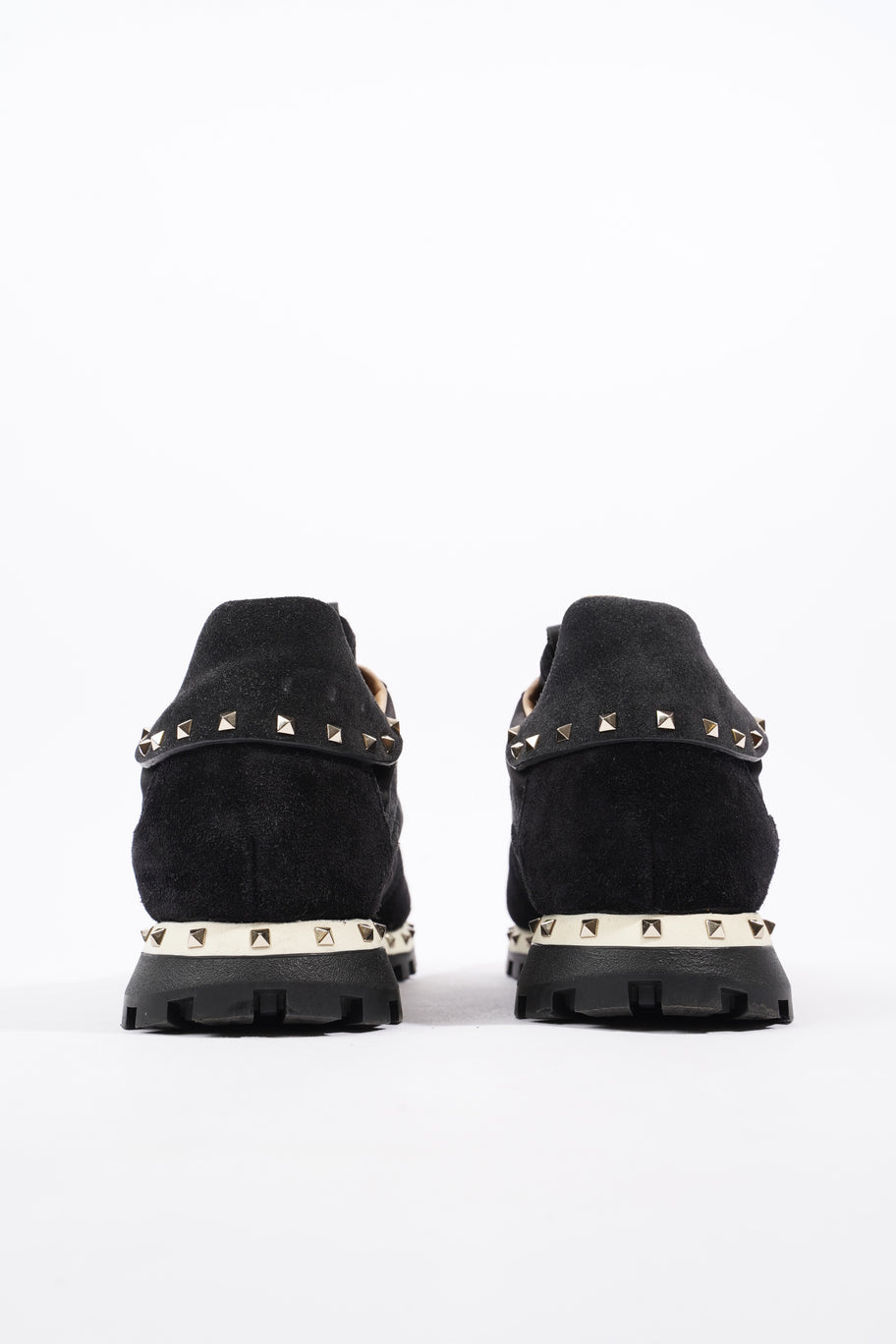 Valentino Rockstud Sneakers  Black Suede EU 41 UK 8 Image 6