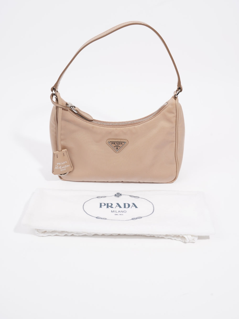 Prada Mini Re-Edition 2005 Beige Nylon Image 9