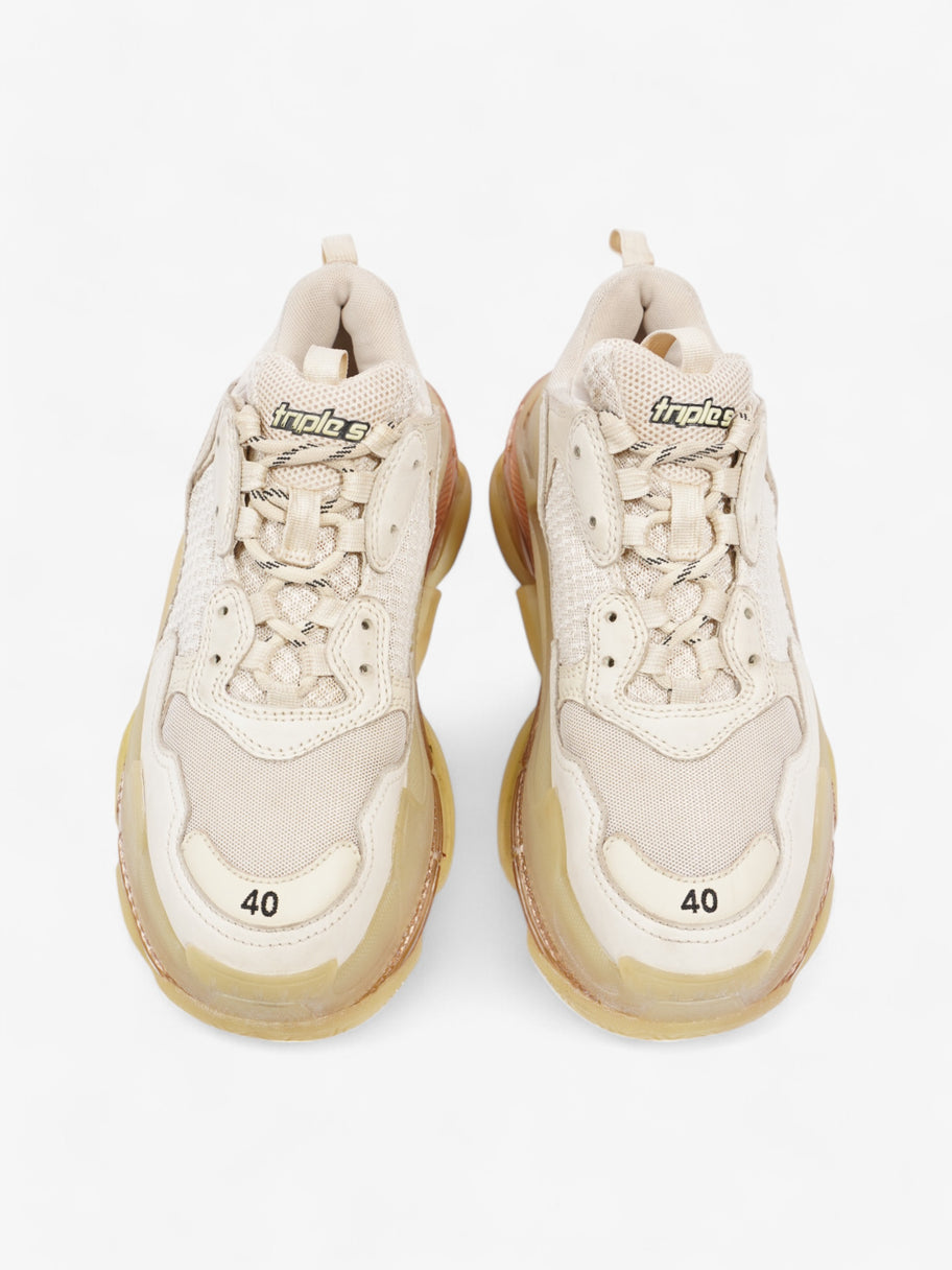 Balenciaga Triple S Clear Sole Beige  Mesh EU 40 UK 7 Image 8