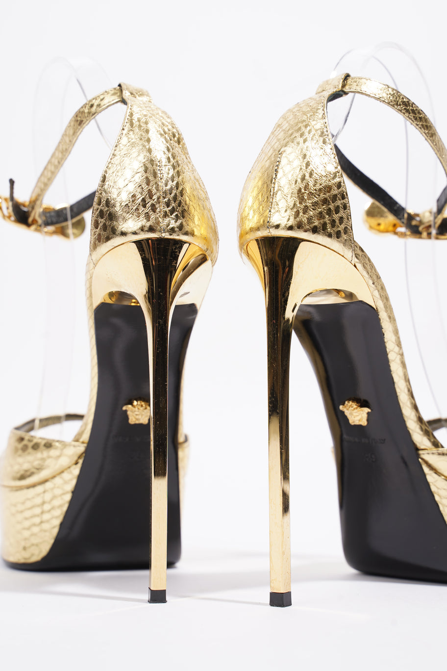 Platform Heels 140 Gold Leather EU 39 UK 6 Image 12