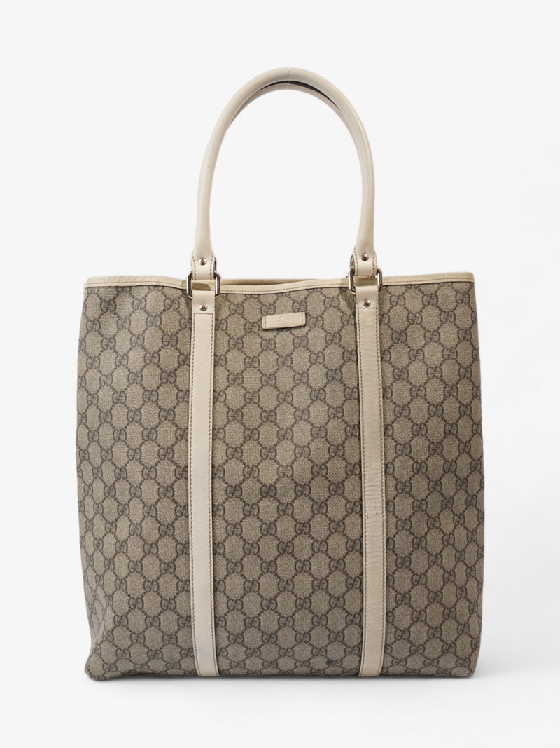  Gucci GG Supreme Tote Beige And Ebony GG Supreme Coated Canvas