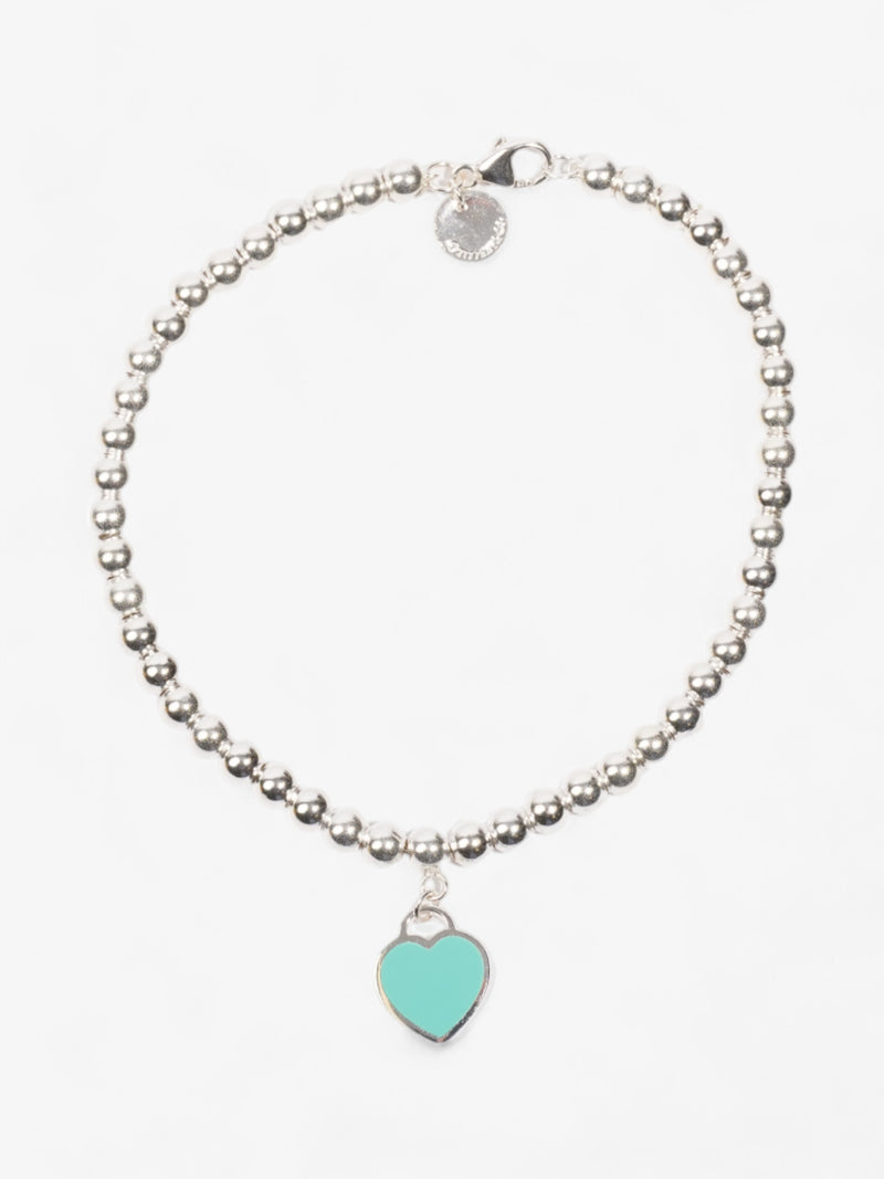  Tiffany and Co Return To Tiffany Heart Tag Bracelet Silver / Blue Silver Sterling 18cm