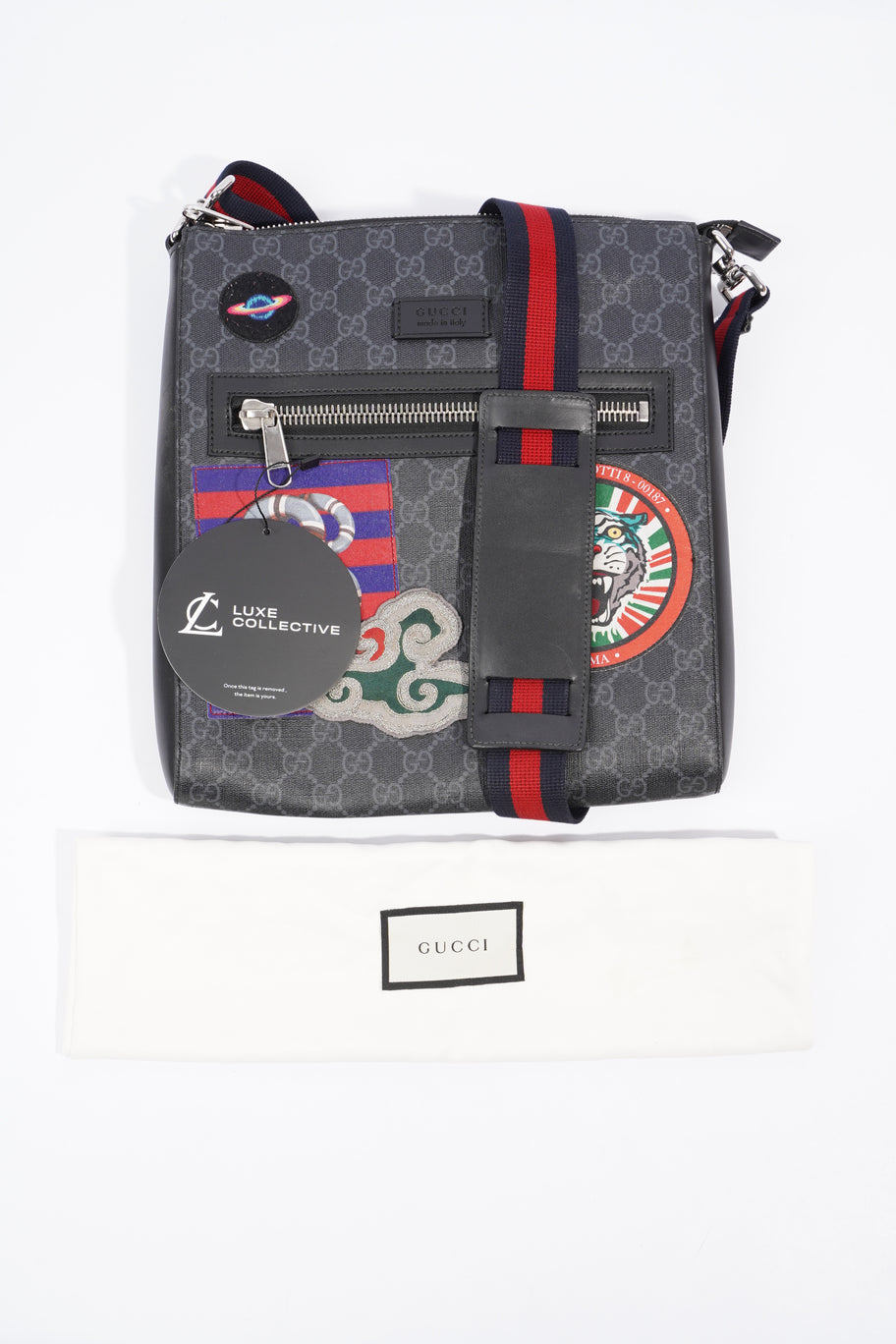 Gucci Night Courrier messenger bag Black GG Supreme Coated Canvas Image 12