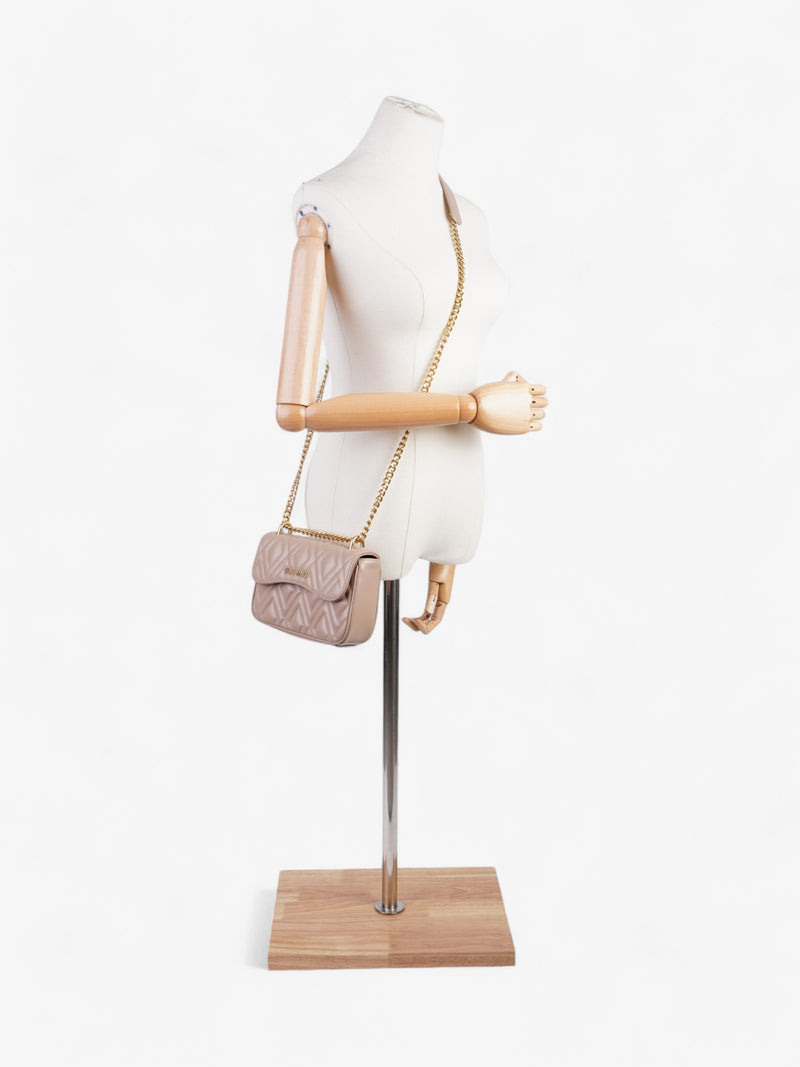  Miu Miu Shoulder Bag Rose Beige  Matelasse Leather