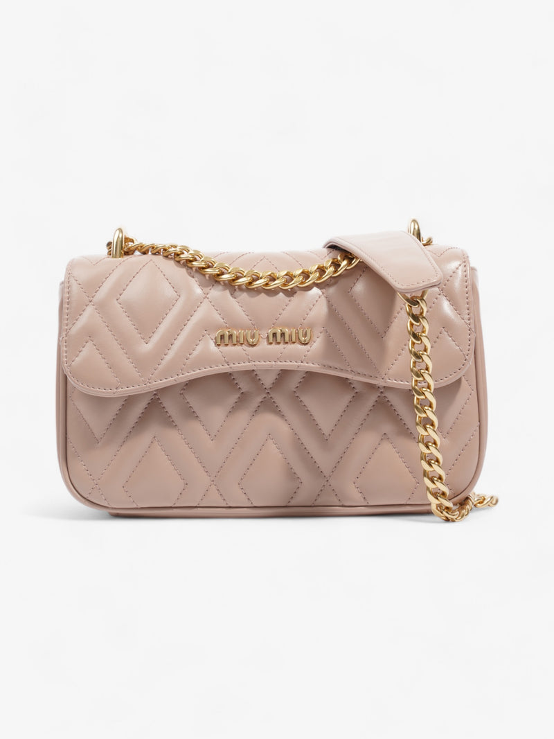  Miu Miu Shoulder Bag Rose Beige  Matelasse Leather